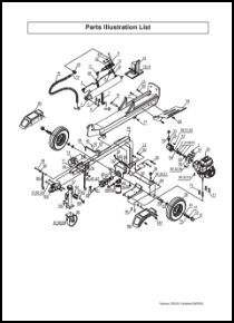 Bwm Log Splitter 30ton Series Spare Part List Jockey Wheel Version